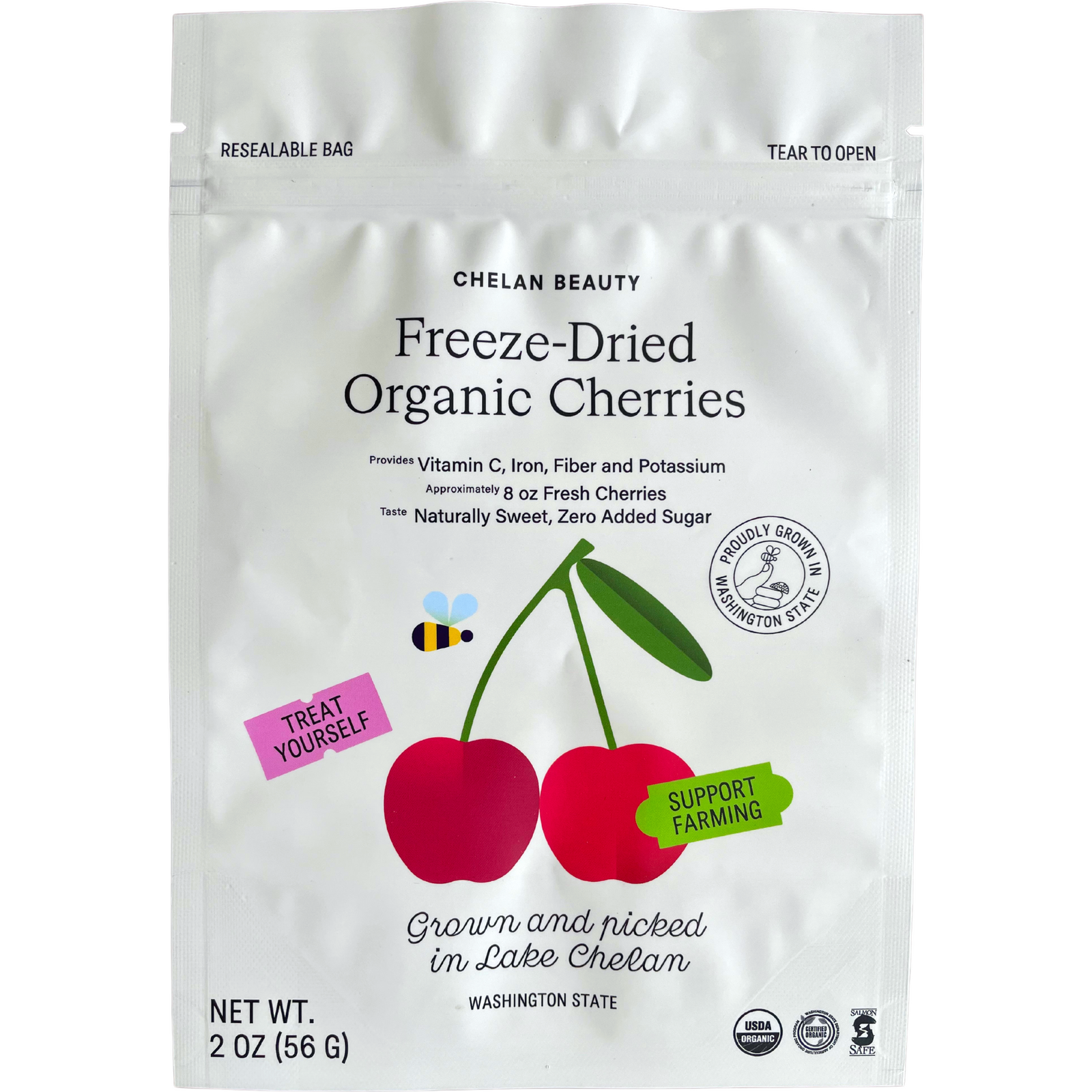 Organic Dried Cherries - Washington Freeze-Dried Red Cherries